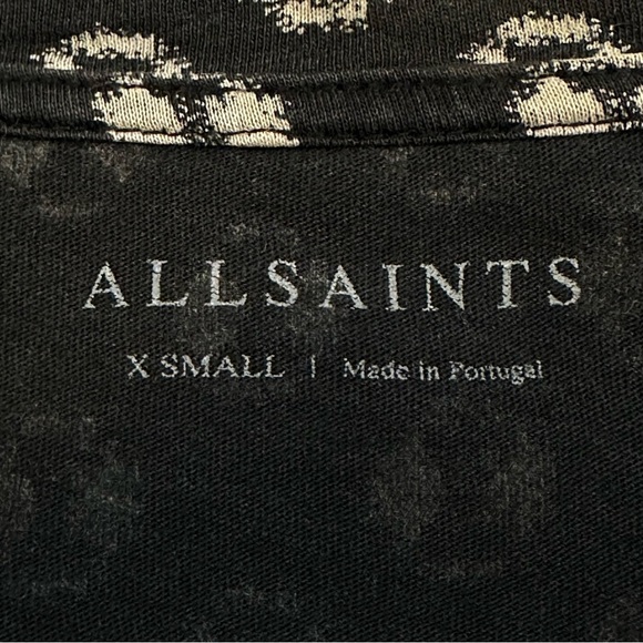 All Saints Black Razor Crew Graphic Short Sleeves Men’s Tee, Size XS - Picture 8 of 10